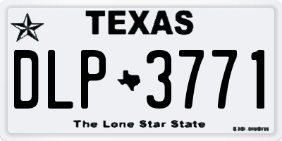 TX license plate DLP3771