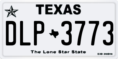 TX license plate DLP3773