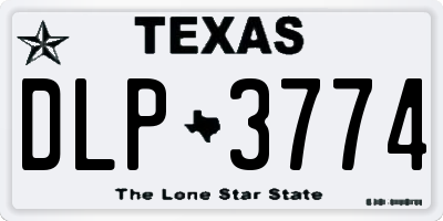 TX license plate DLP3774