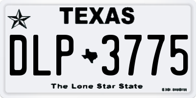 TX license plate DLP3775