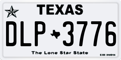 TX license plate DLP3776