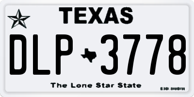 TX license plate DLP3778