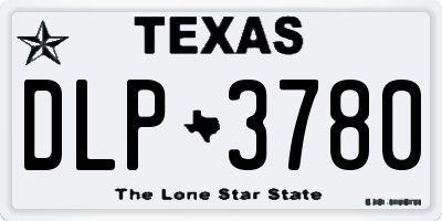 TX license plate DLP3780