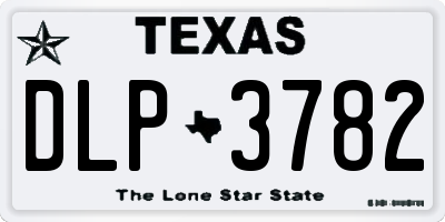 TX license plate DLP3782
