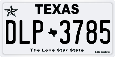 TX license plate DLP3785