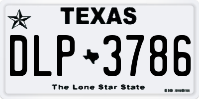 TX license plate DLP3786