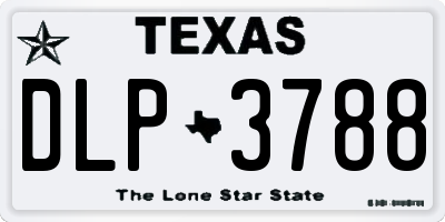 TX license plate DLP3788