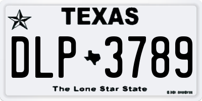 TX license plate DLP3789
