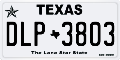 TX license plate DLP3803