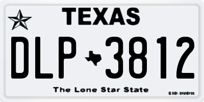 TX license plate DLP3812