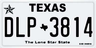 TX license plate DLP3814