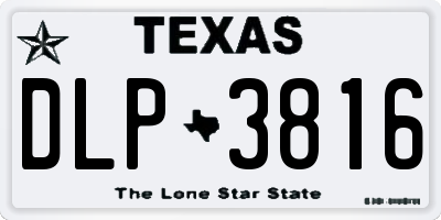 TX license plate DLP3816