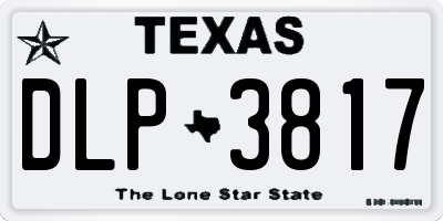 TX license plate DLP3817