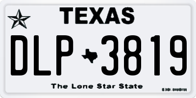 TX license plate DLP3819