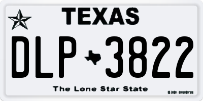 TX license plate DLP3822
