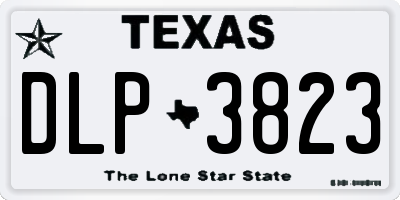 TX license plate DLP3823