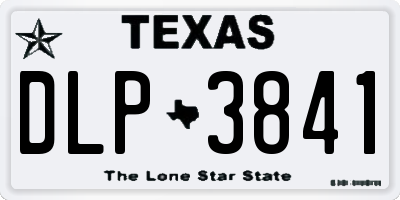 TX license plate DLP3841