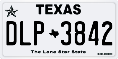 TX license plate DLP3842