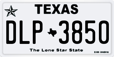 TX license plate DLP3850