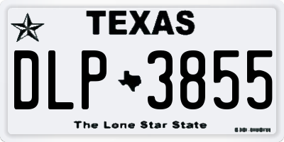TX license plate DLP3855