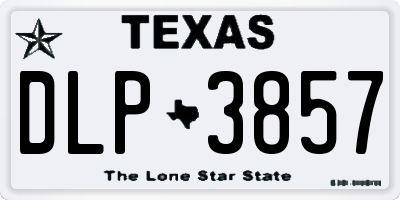 TX license plate DLP3857