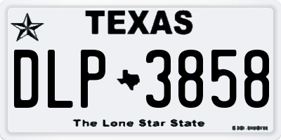 TX license plate DLP3858