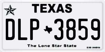 TX license plate DLP3859