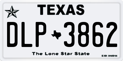 TX license plate DLP3862