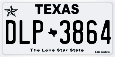 TX license plate DLP3864