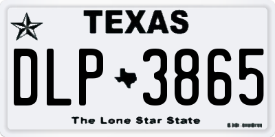 TX license plate DLP3865