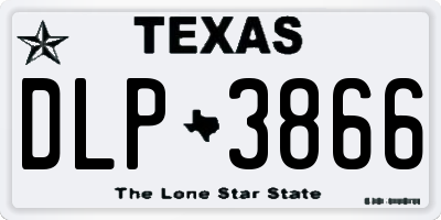TX license plate DLP3866
