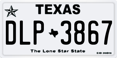 TX license plate DLP3867