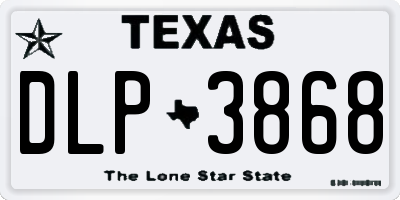 TX license plate DLP3868