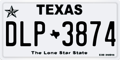 TX license plate DLP3874