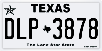 TX license plate DLP3878