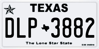 TX license plate DLP3882