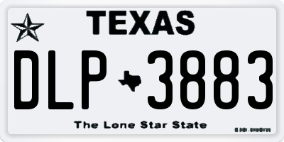 TX license plate DLP3883