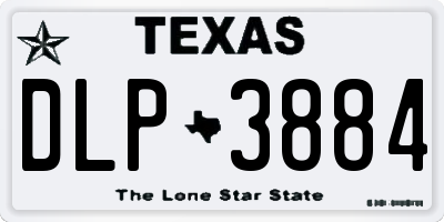 TX license plate DLP3884