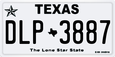TX license plate DLP3887