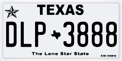 TX license plate DLP3888