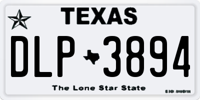 TX license plate DLP3894