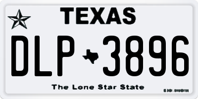 TX license plate DLP3896