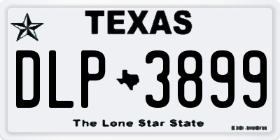 TX license plate DLP3899
