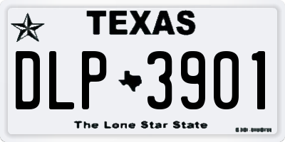 TX license plate DLP3901