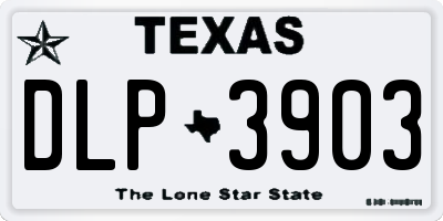 TX license plate DLP3903