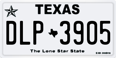 TX license plate DLP3905