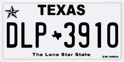 TX license plate DLP3910