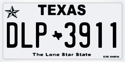 TX license plate DLP3911