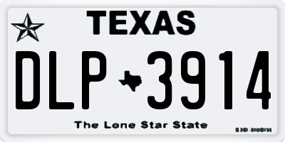 TX license plate DLP3914