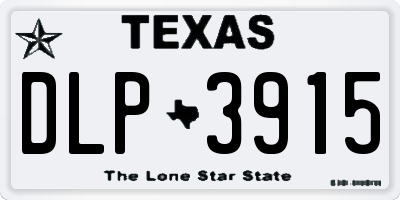TX license plate DLP3915